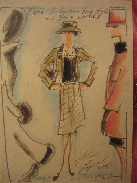 coco chanel original sketches.